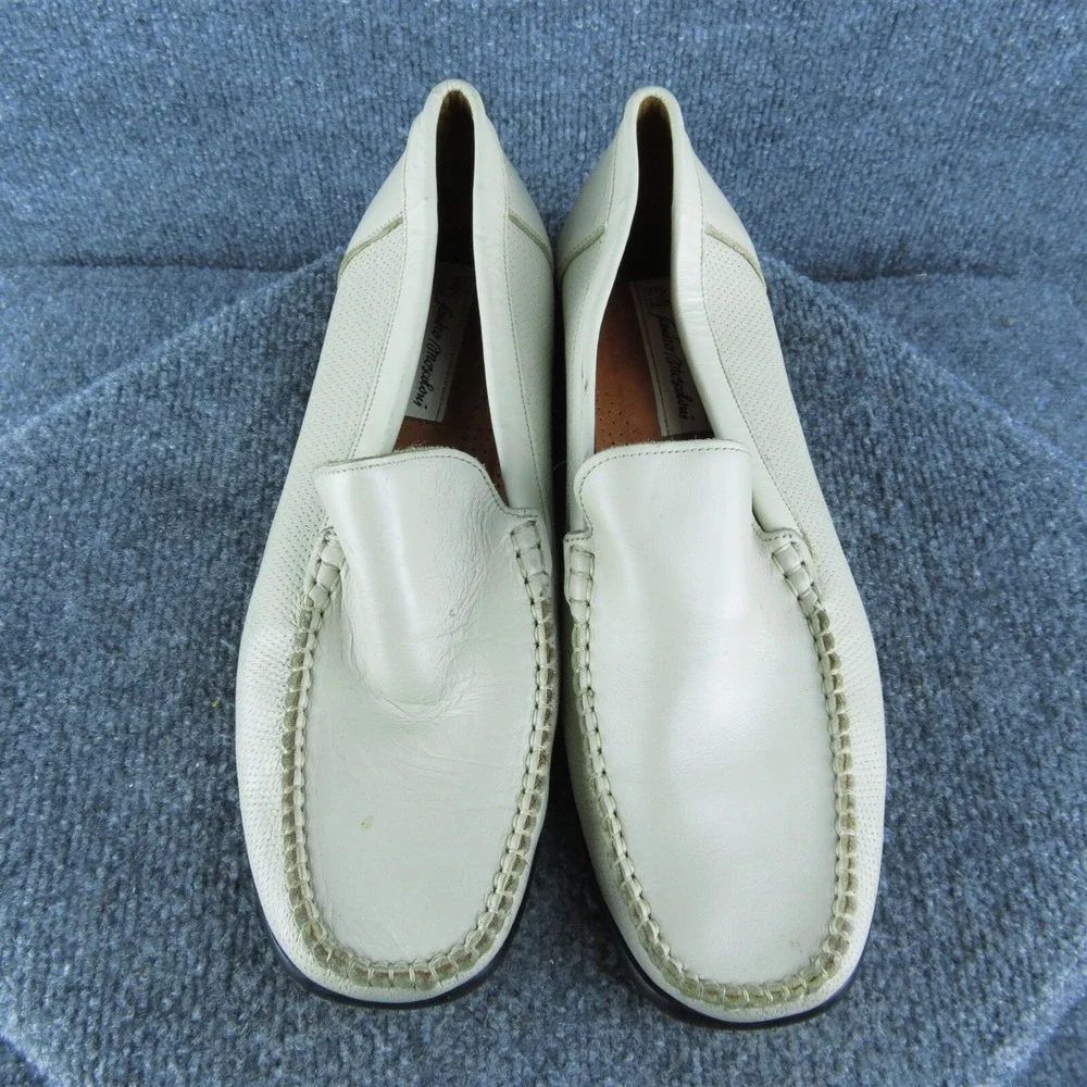 Sandro Moscoloni Capri Ice Men Loafer Shoes Sz 11.5 Medium Beige Leather Slip On